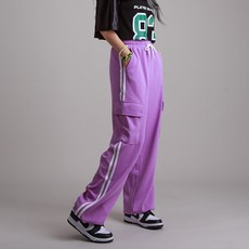 댄마샵 컬러라인 카고 스트링 와이드팬츠 하의 줌바댄스복 방송댄스복 에어로빅복