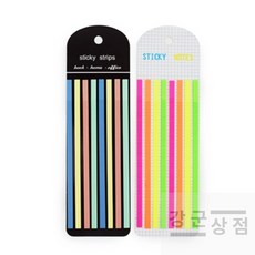(강군상점) 붙이는형광 롱인덱스 띠스티커 붙이는인덱스 수첩꾸미기스티커 붙였다떼었다 독서용품 형광스티커 나만의메모지 깔끔한자료정리, 파스텔혼합
