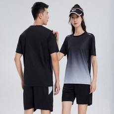 남여공용 스포츠 반팔 반바지 트레이닝 세트 배드민턴 운동복 남자 복 반팔 여름 트레이닝 세트 dew+0770HB