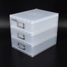 서랍형 수납 박스 3단 중형 아이 플라스틱 imj524fE