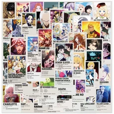 10/30/50pcs 멋진 애니메이션 포스터 낙서 스티커 만화 Jujutsu Kaisen 악마 슬레이어 일기 가방 데칼 어린, 03 10PCS