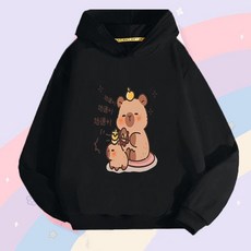 兒童外套 秋冬上新新款男女童休閒長袖衛衣外套秋冬季兒童動畫卡皮巴拉印花連帽衛衣