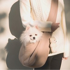 카르노코리아 심플 반려동물 슬링백, 베이지, 1개