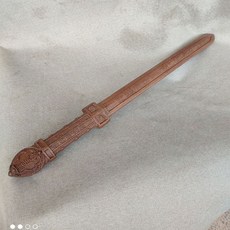 有貨桃木打神鞭道家用品龍頭打神棍九節鞭天師劍八卦龍劍桃木劍整木 過爐保平安 鎮宅保平安, 1個, 36公分景震劍