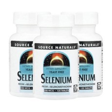 소스내추럴스 셀레늄 셀레니움 120정 3개 셀레노메티오닌 칼슘 Selenium