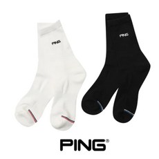 핑 25 S/S 남성 로고 자수 중목 양말 111E7SC002 (출시가 14 000) 508374, 화이트