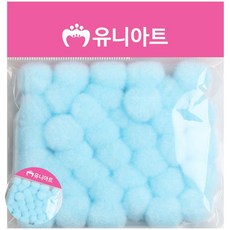 [엠유종합상사] 사탕목걸이만들기 색깔뽕뽕이 퐁퐁이 퐁퐁 20mm 하늘