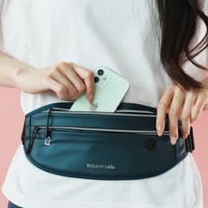 파우치랩 러닝벨트 방수 초경량 스포츠 힙색, 네이비, 1개