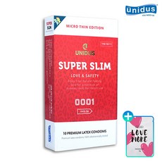 유니더스 슈퍼슬림 0001 콘돔 초박형 + 러브모아 젤, 10개입, 1세트