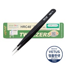 VETUS 프리미엄 트위져 스테인리스 정밀 핀셋, ESD-12, 1개
