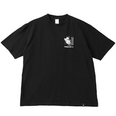 [RS타이치] RSU127 RIDING RACER CAT OVER SIZE T-SHIRT BLACK, L
