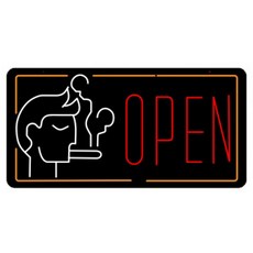 오픈 네온사인 조명 카페 패스트푸드 LED 무선 매장 리모콘 OPEN-D 모델, 1개, RGB