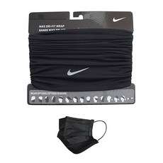 NIKE 多功能頭巾+口罩, 黑色
