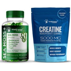 Creatine Gummies 5000mg - Sea Moss Gummies 3200mg, 1개