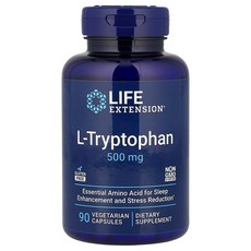 Life Extension L-트립토판 500mg 베지 캡슐 90정 LEX-17229, 1개