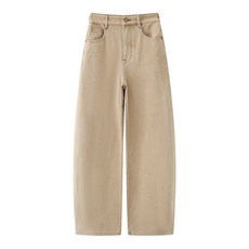 봄 시즌 여성 패션 다용도 하이웨이스트 커브드 핏 청바지