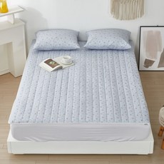 따뜻한 세미 마이크로 화이바 샐리 옥매트 전기장판 온열 온수 매트 커버 덮개, 스틸블루_샐리 온수매트커버 S