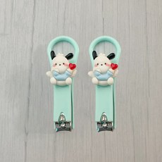 휴대용 베이비엔젤 캐릭터 손톱깎이세트, 2개, 포차코
