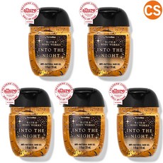 [미국직배송] 배쓰앤바디웍스 인투더나이트 핸드 세니타이저 휴대용 손세정제 손소독제 29ML 5개세트 INTO THE NIGHT SANITIZER, 5개