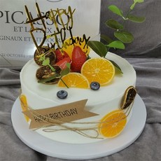 모형 케이크 생일 소품 파티용품 촬영용 샘플 스튜디오 케잌 클레이, 6인치, 실버 H30