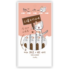【吶一口】木曜日 鮪魚佐鮭魚 貓肉泥, 1個, 鮪魚佐鮮蝦肉泥, 60g, 鮪魚+鮮蝦