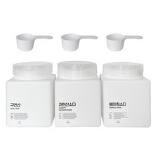 뉴앤룩 세제가루소분용기 3set, 화이트, 3개
