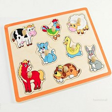 HM 잡기 편한 꼭지 우드퍼즐 꼭지퍼즐, 1개