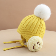 Haute Ange 兒童微笑冬季耳環帽子