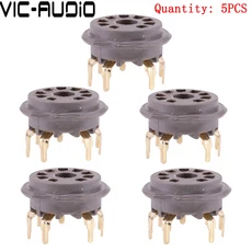 베이클라이트 B9A 9Pin 밸브 소켓 ECC82 12AU7 EL84 6922 진공관 앰프 오디오 빈티지 HIFI, 01 빠른  Mainland, 03 Gold-Plated-5PCS