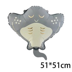 바다 아래 테마 생일 파티 장식 고래 불가사리 배너 가랜드 걸이, 1개, 17. Balloon