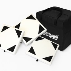 쇼다운 야구 루베이스 + 전용가방 세트 연습용 베이스 휴대용 경기용, 1세트, 베이지