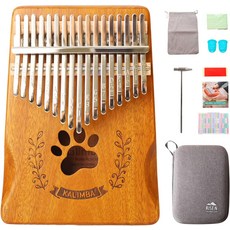 라이젠 칼림바 17개의 건반 엄지 피아노 음계 조각이 있는 금속 고양이 카피바라 디자인 작은 악기 초보자를 위한 선물 음악 사랑 발 천연 목재, Capybara Bath