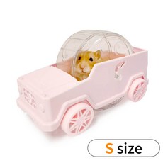 견행묘행 햄스터 고슴도치 쳇바퀴 자동차 마라톤휠 S사이즈, 1개, 핑크