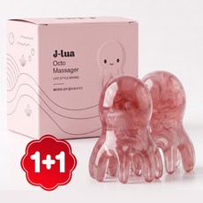 제이루아 문어 괄사 두피 마사지 1+1, 핑크, 1세트