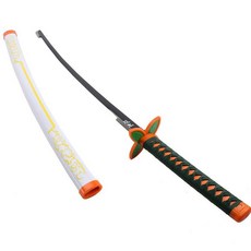 귀멸의 칼날 일륜도 코스프레 스틸 칼 탄지로 젠이츠 시노부 기유 애니, 스틸 블레이드 104CM, 1개, 시노부 흰