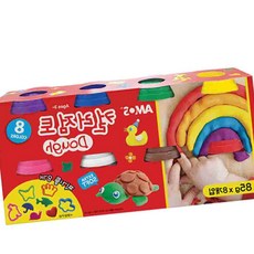 색깔점토 찍기틀 8색 소근육활동 미술재료 음식만들기 공작용 유아점토