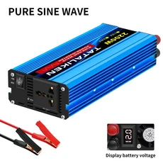 순수 사인파 인버터 1000W-4000W DC 12V AC 220V 50hz 전원 충전기 어댑터 범용 소켓, 09 12V 2200W  220V