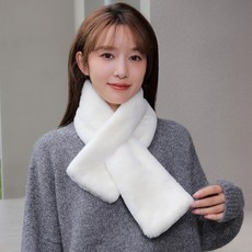 토끼털 겨울 방한 퍼목도리 머플러
