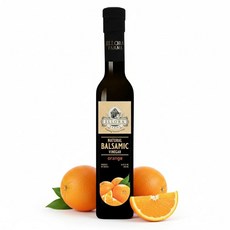 엘로라 농장 복숭아 주입 그리스 발사믹 식초 두껍고 크리미한 설탕 무첨가 설탕 무보존료 8 45온스 병 1팩, Orange