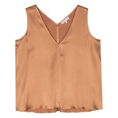 안토넬리 V넥 새틴 탑