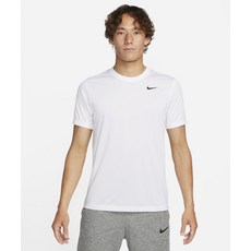 나이키 nike 드라이 핏 피트니스 티셔츠 M 화이트 블랙 DX0990-100