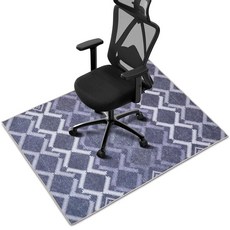 사무용 의자 매트 48인치 X60인치 책상 직사각형 바닥 원목 바닥용 미끄럼 방지 보호대 세탁기 사용 가능한 러그, Grey-purple, 48x60