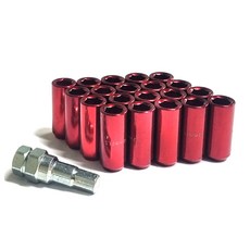 발통마켓 자동차 8색상 M12x1.5 롱타입 현대 기아 휠너트, 레드, 1세트
