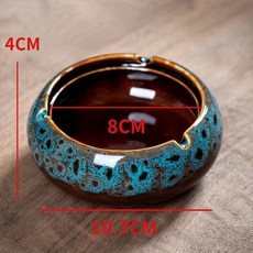 세라믹 재떨이 플라이 애쉬 커버 연기 트레이 거실 장식 친구 선물, 1개, 4. B blue