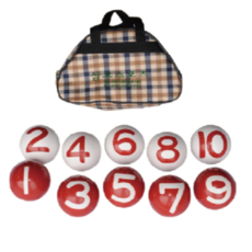 삼오 게이트볼 국산 경기용 공 셋트 10개입 협회공인, 흰색 빨강, 1개