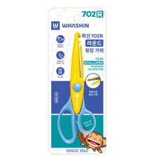 화신 702R 라운드 핑킹가위, 혼합색상, 1개