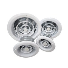 철재 시보리노즐 디퓨저 피스형 100 125 150 200 백색 덕트환기구 다량환기, 1개