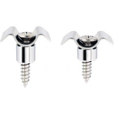 Banworks 기타 빈티지 스트링 트리 가이드 리테이너 텔레 텔레캐스터 스트랫 스트라토캐스터 ST 일렉트릭 기타용 2개 세트 JT YXK 02 골든 2317568, Chrome