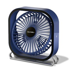 POLYWELL 寶利威爾 6吋桌面風扇, 藍色, PW15-T65-0526