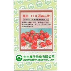 生生種子 夏越二號蕃茄種子 抗病品種 耐熱性佳, 1包